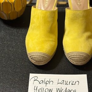 Ralph Lauren Sunny Yellow Wedges